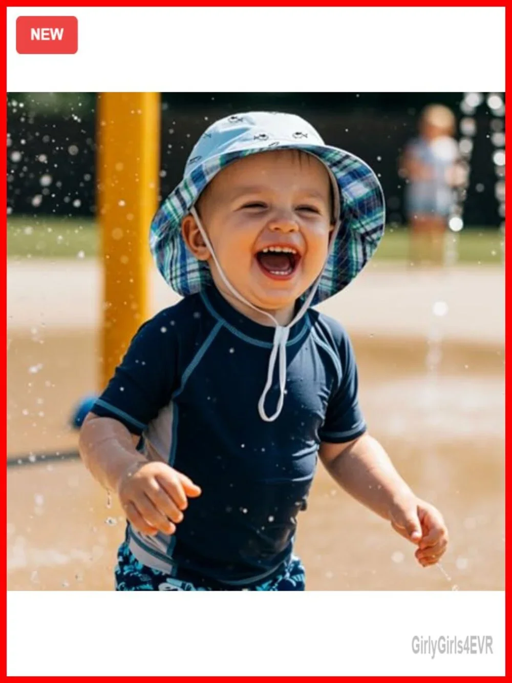 UPF 50+ Sun Hat Wide Brim Bucket Hat for Toddler Baby Summer Beach
